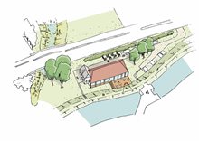 Illustratie van Meerweg 136 te Haren (Groningen)